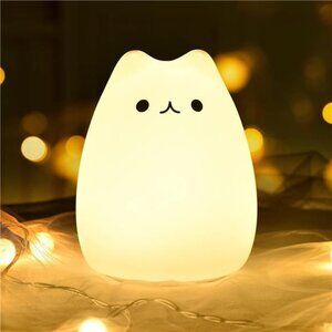 GoLine Cat Lamp, Cute Kitty Night Light, Gifts for Women Teen Girls Baby, Night